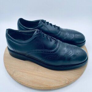 Redwings Shoes Mens 10 Black Leather Wingtip Oxfords USA